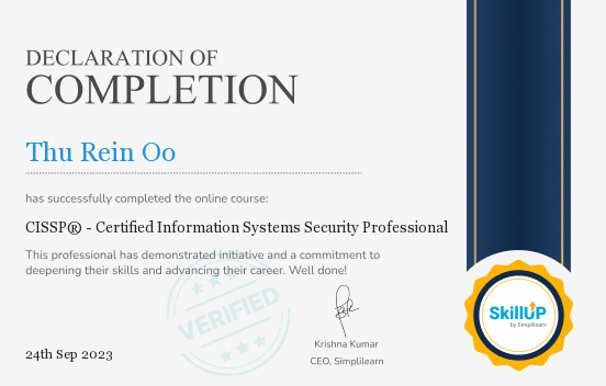 CISSP Certificate